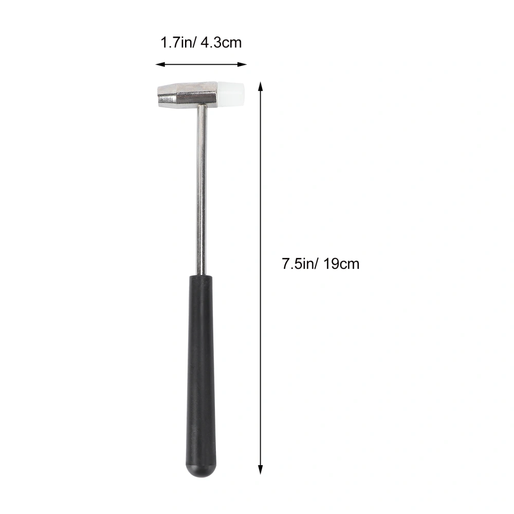 1pc Double-head Watch Repair Kit Watch Hammer Repair Tool Mini Metal Hard Hammer Metal Tool for Watch Store (Pattern B)