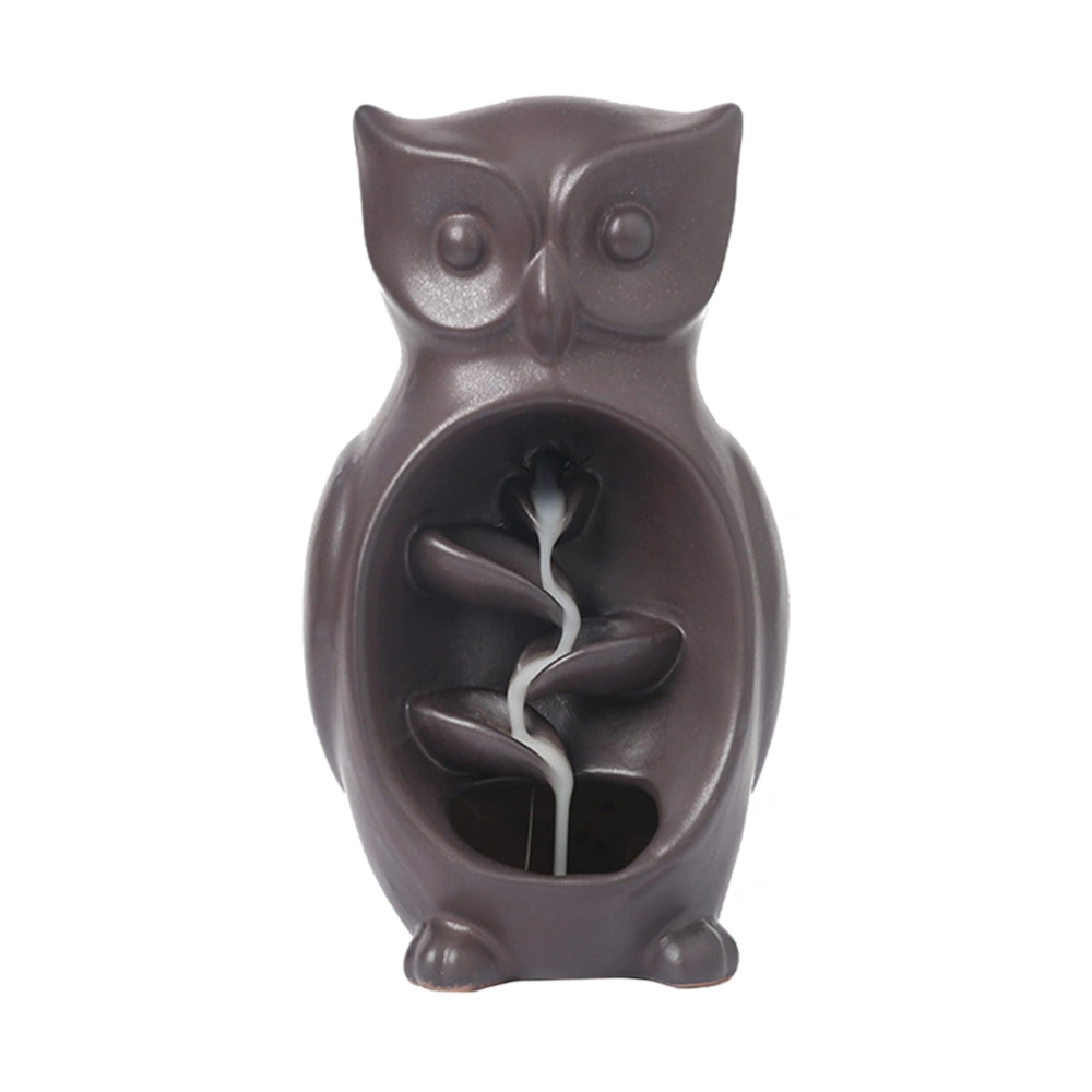 1pc Simulated Animal Backflow Aroma Stove Ceramic Incense Burner Decor Black