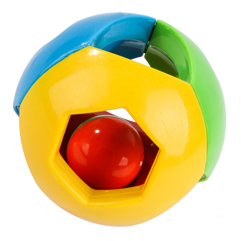 Plastic Pet Hollow Bell Ball Toy Puppy Interactive Ball Bite-resistant Plaything (Colorful)