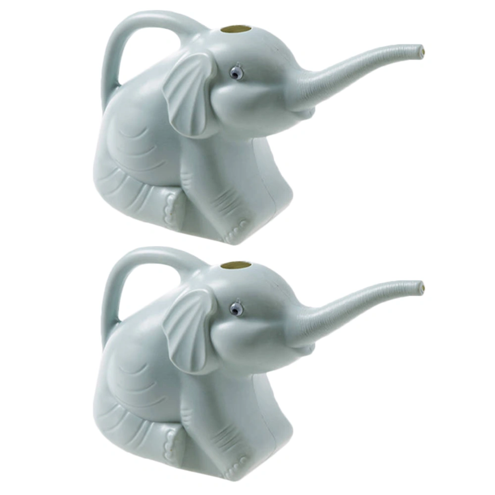 2pcs Lovely Watering Can Long Spout Watering Kettle Elephant Design Watering Can