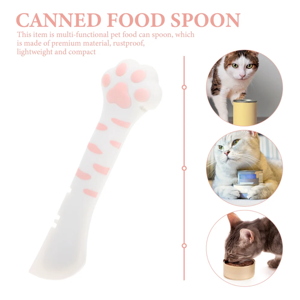 Silicone Cat Wet Food Spoon Manual Can Opener Multi-functional Pet Food Can Scoop