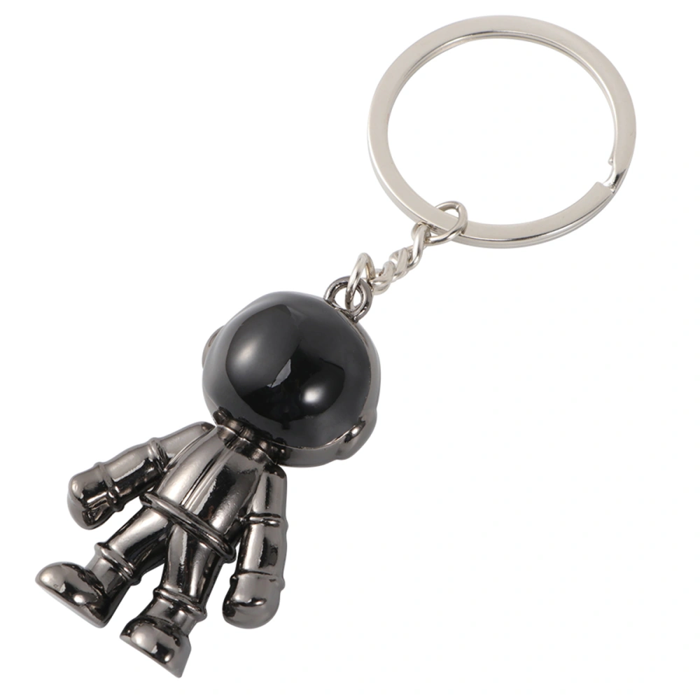 Creative Space Robot Keychain Fashion Keychain Accessory Hanging Key Rings Ornament (Black)