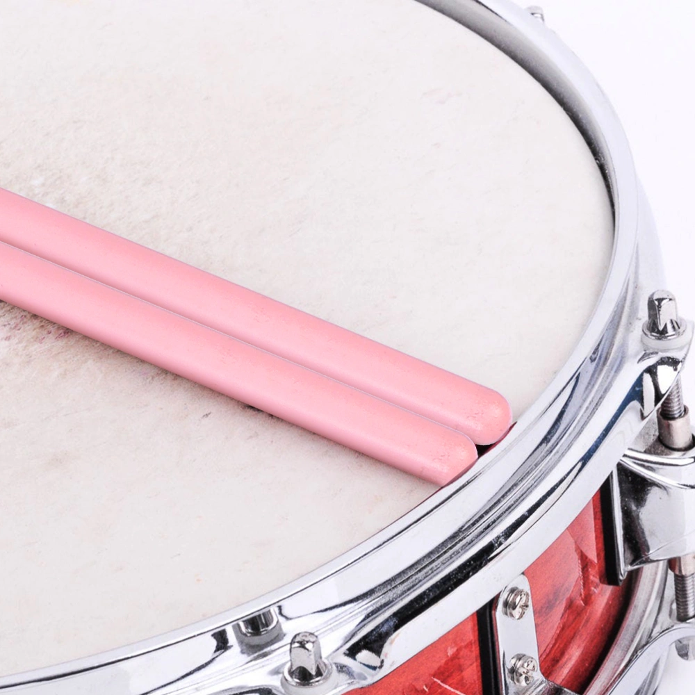 1 Pair 5A Music Band Maple Wood Drum Sticks Professional Drumsticks (Pink)