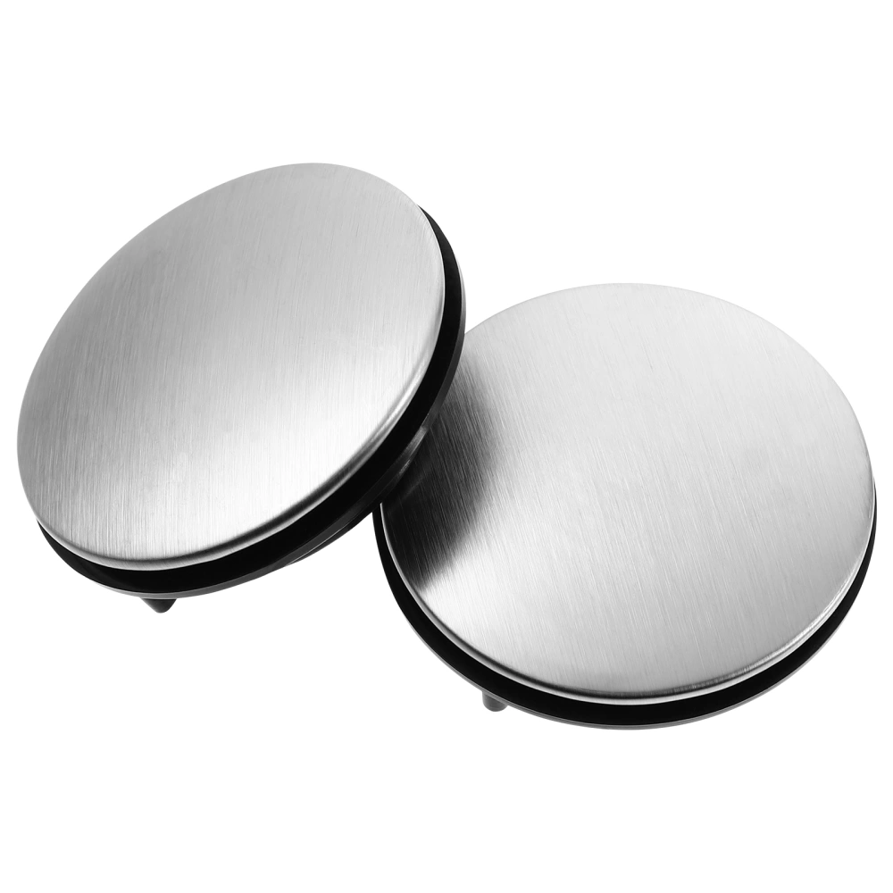 Toyvian 2pcs Stainless Steel Kitchen Sink Tap Hole Cover Faucet Hole Cover for Dia 31 to 40mm