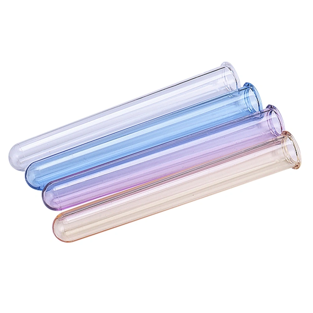 4pcs 12cm Plastic Colorful Test Tube for Scientific Experiments Party Storage Mix Wine Making