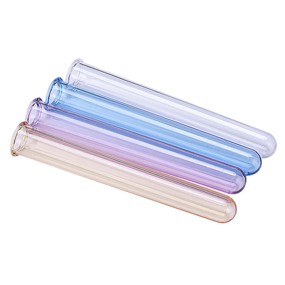 4pcs 12cm Plastic Colorful Test Tube for Scientific Experiments Party Storage Mix Wine Making