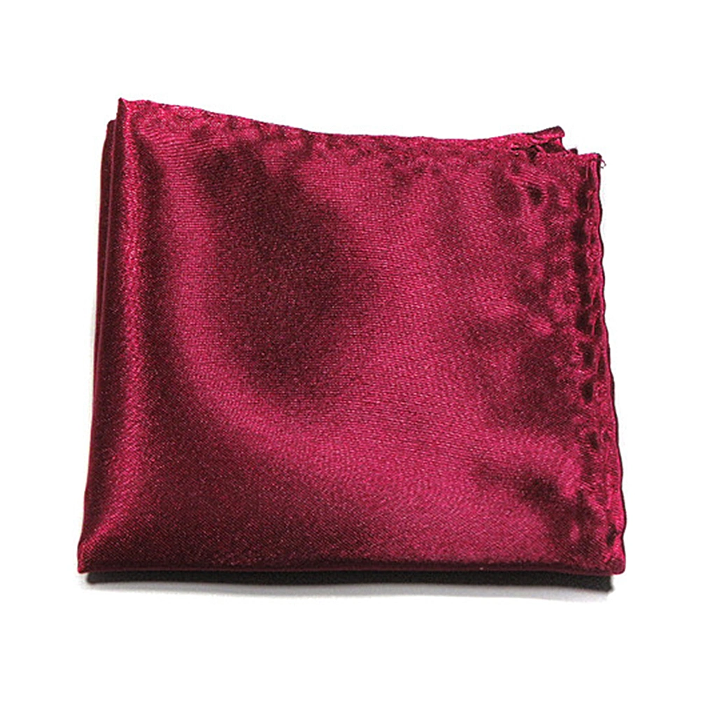 6pcs Mens Suit Pocket Squares Wedding Handkerchiefs (Bright Red & Wine Red & Black & White & Purple & Navy Blue)