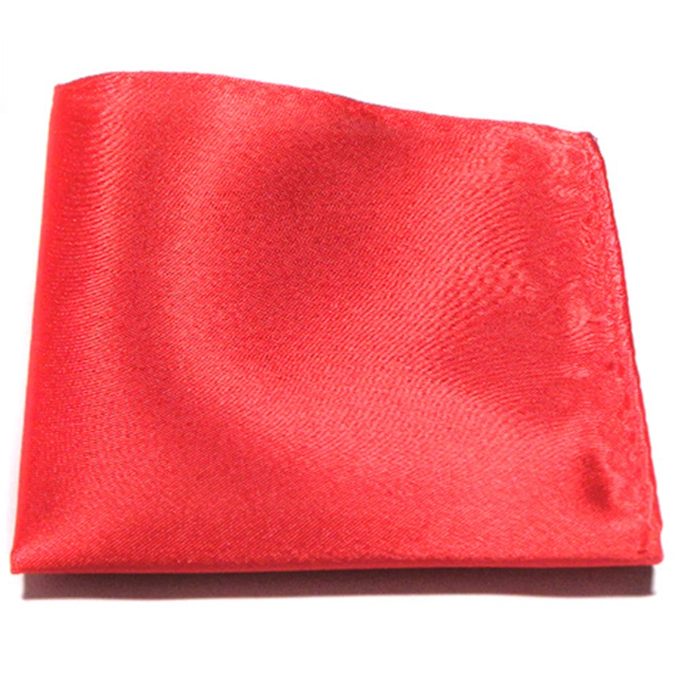 6pcs Mens Suit Pocket Squares Wedding Handkerchiefs (Bright Red & Wine Red & Black & White & Purple & Navy Blue)