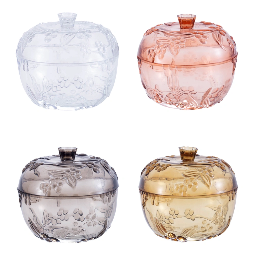 4Pcs Dried Food Container Kitchen Candy Storage Jar Plastic Snack Sealing Jar