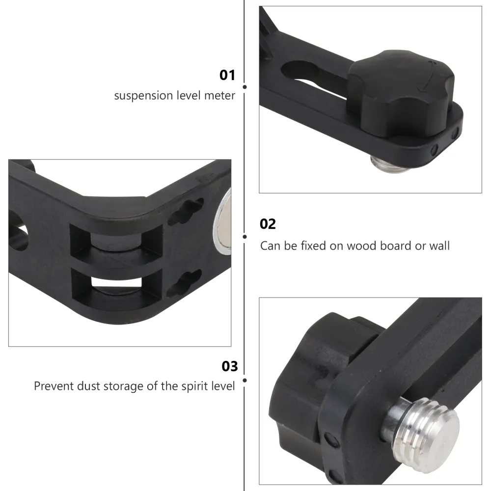 1PC Level Meter Wall-mounted L-shaped Bracket Cast Wire Meter Magnetic Bracket