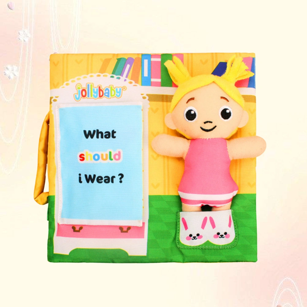1pc Baby's First Cloth Book Fabric Book Early Educational Animal Preschool Learning Book for Kids(Girl Pattern)