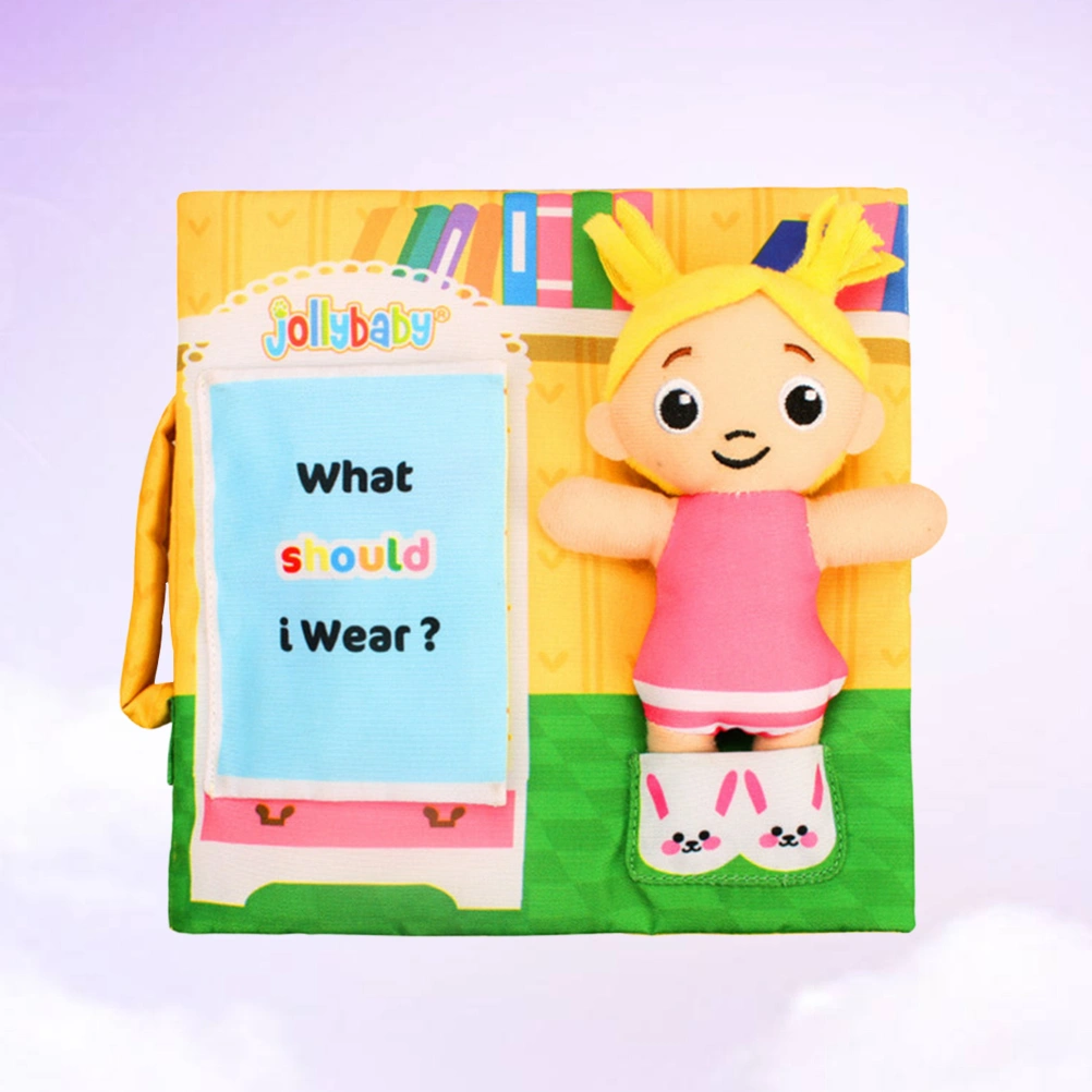 1pc Baby's First Cloth Book Fabric Book Early Educational Animal Preschool Learning Book for Kids(Girl Pattern)