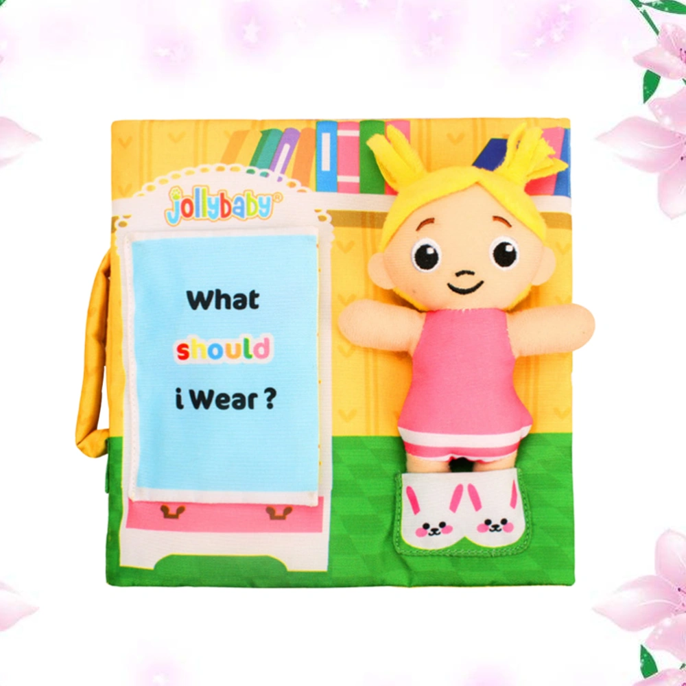 1pc Baby's First Cloth Book Fabric Book Early Educational Animal Preschool Learning Book for Kids(Girl Pattern)