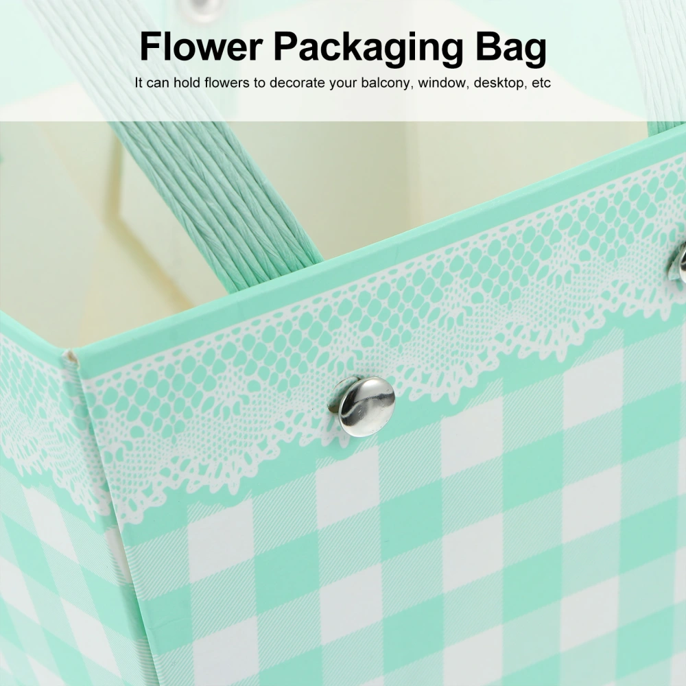 5pcs Portable Flower Bouquet Bags with Handle Flower Shop Packing Bags