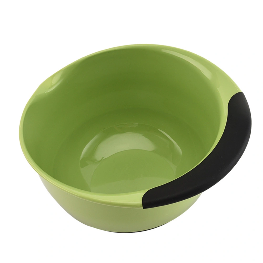 3Pcs Multifunctional Plastic Mixing Bowls Vegetable Bowls Practical Snack Plate for Home Kitchen