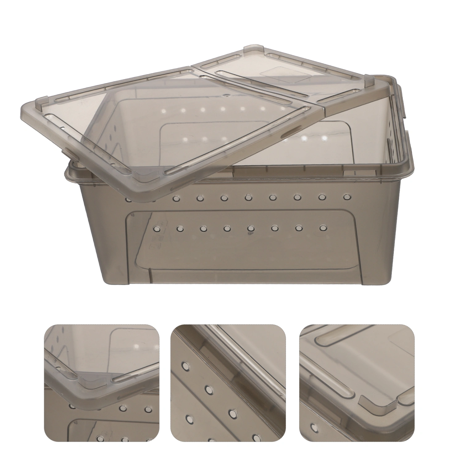 Plastic Reptile Box Terrarium with Feeding Box Pet Reptile Breeding Box