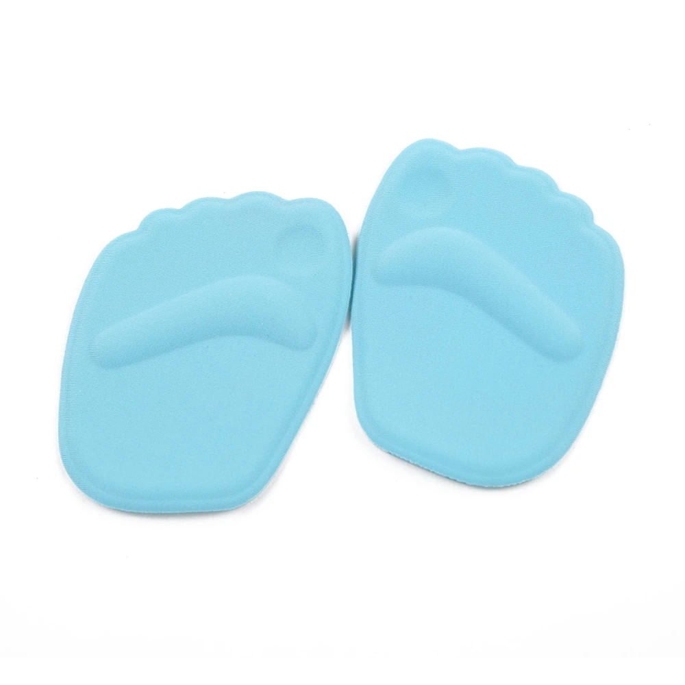 Pair of 3D Foot Gel Massage Pad Forefoot Insoles Pain Relief Cushion for High Heel (Lycra blue)