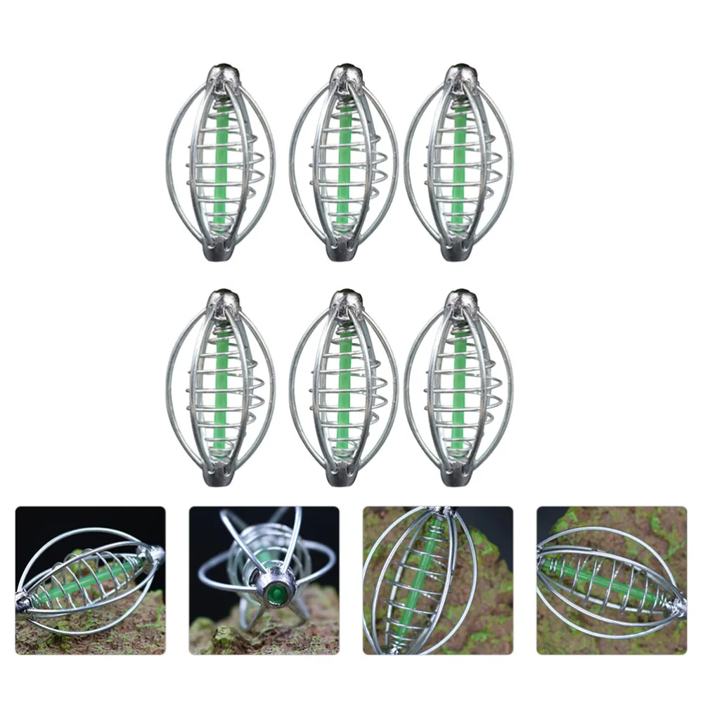 6pcs Fishing Bait Trap Cages Carp Lure Fishing Feeder Fish Accessories