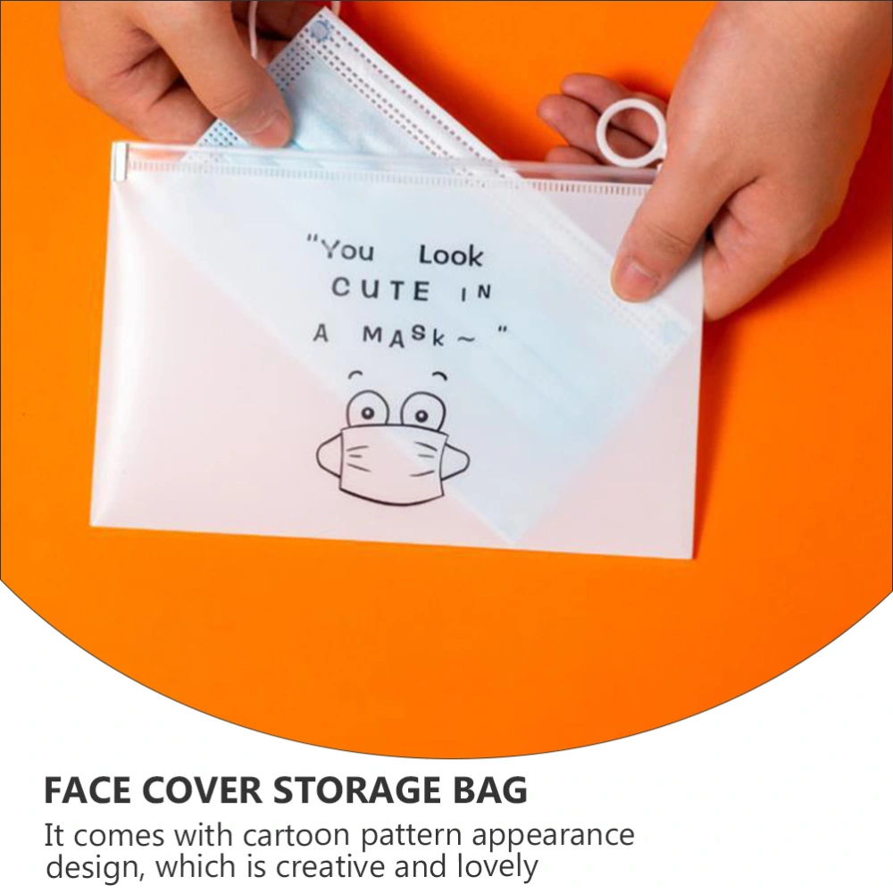 4pcs Reusable Face Cover Storage Bags Dustproof Mask Face Covers Organizer