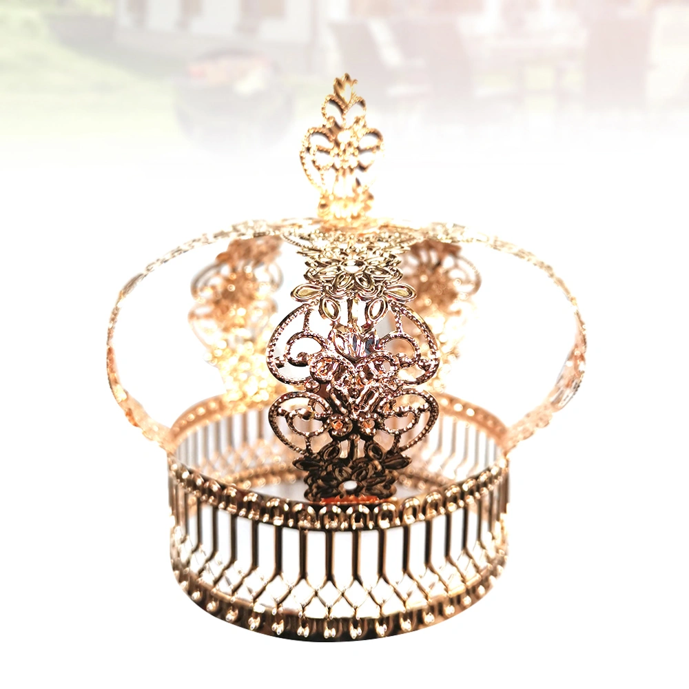 Christmas Cake Crown Shape Cake Decor Baking Dessert Decor Party Supplies (Rose Gold)