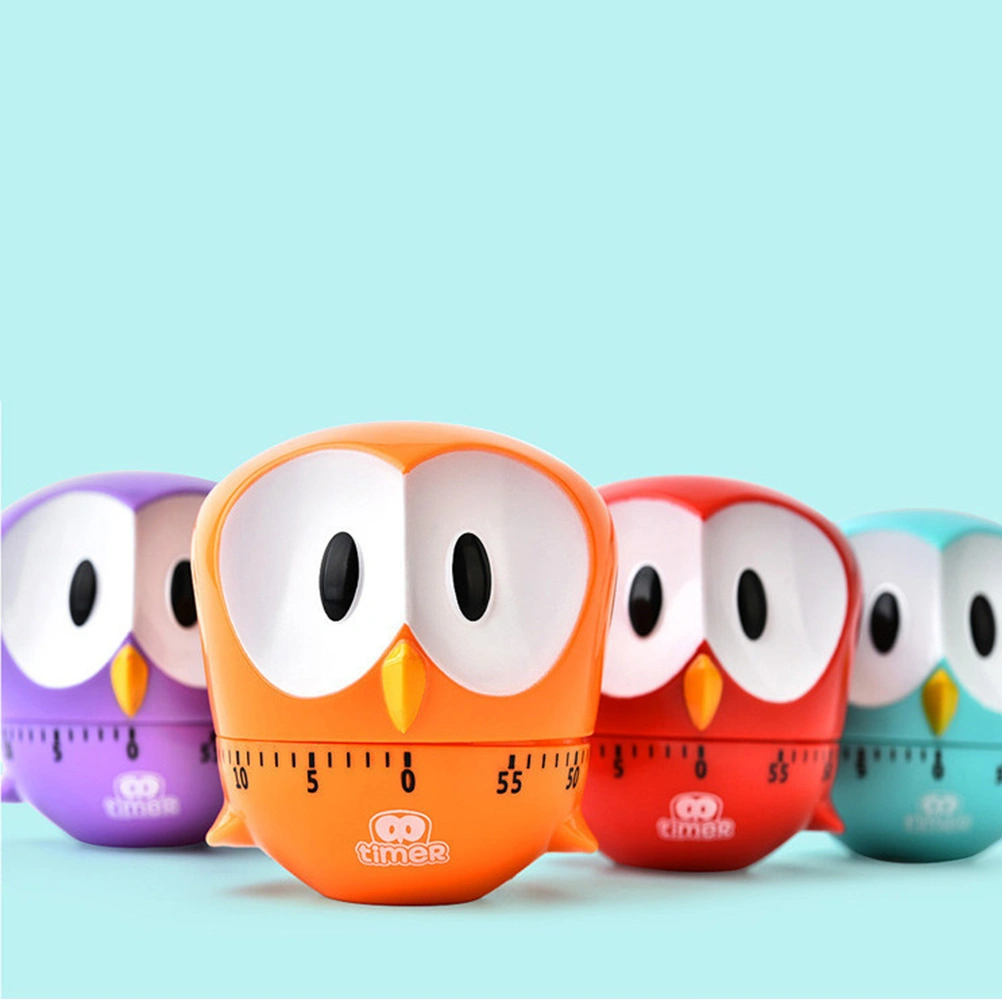 Creative Cartoon Bake for Cooking Timer Sky Blue Big Eye Eagle Shaped Kitchen Mechanical Timer