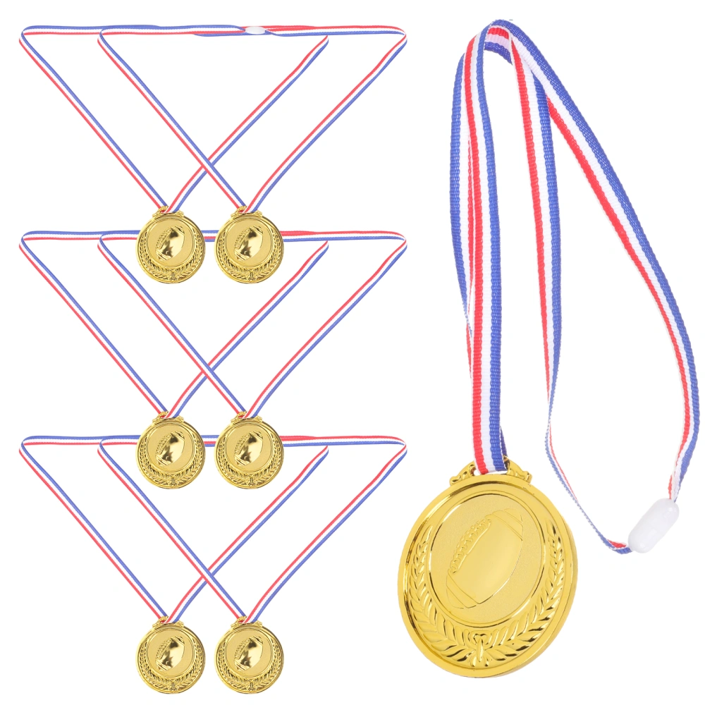 6pcs Decorative Medals Sports Game Hanging Medals Reward Medals Accessories