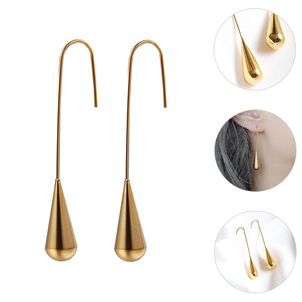 1 Pair Drip Design Earrings Fashion Copper Earring Decor Girl Jewelries