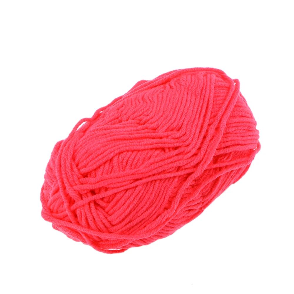 50g Milk Cotton Yarn Cotton Chunky Hand-woven Crochet Knitting Wool Yarn Warm Yarn for Sweaters Hats Scarves DIY (As Shown)