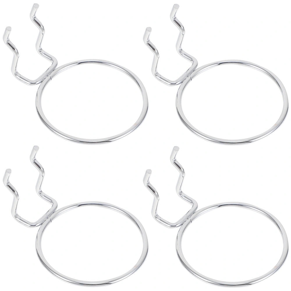 4Pcs Pegboard Rings Display Board Hanging Hooks Pegboard Cup Hooks Hanger