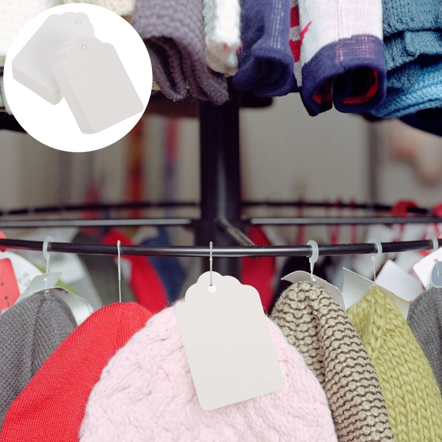 1000pcs Hanging Clothes Price Tags Shoe Price Tags Hat Price Tags for Store