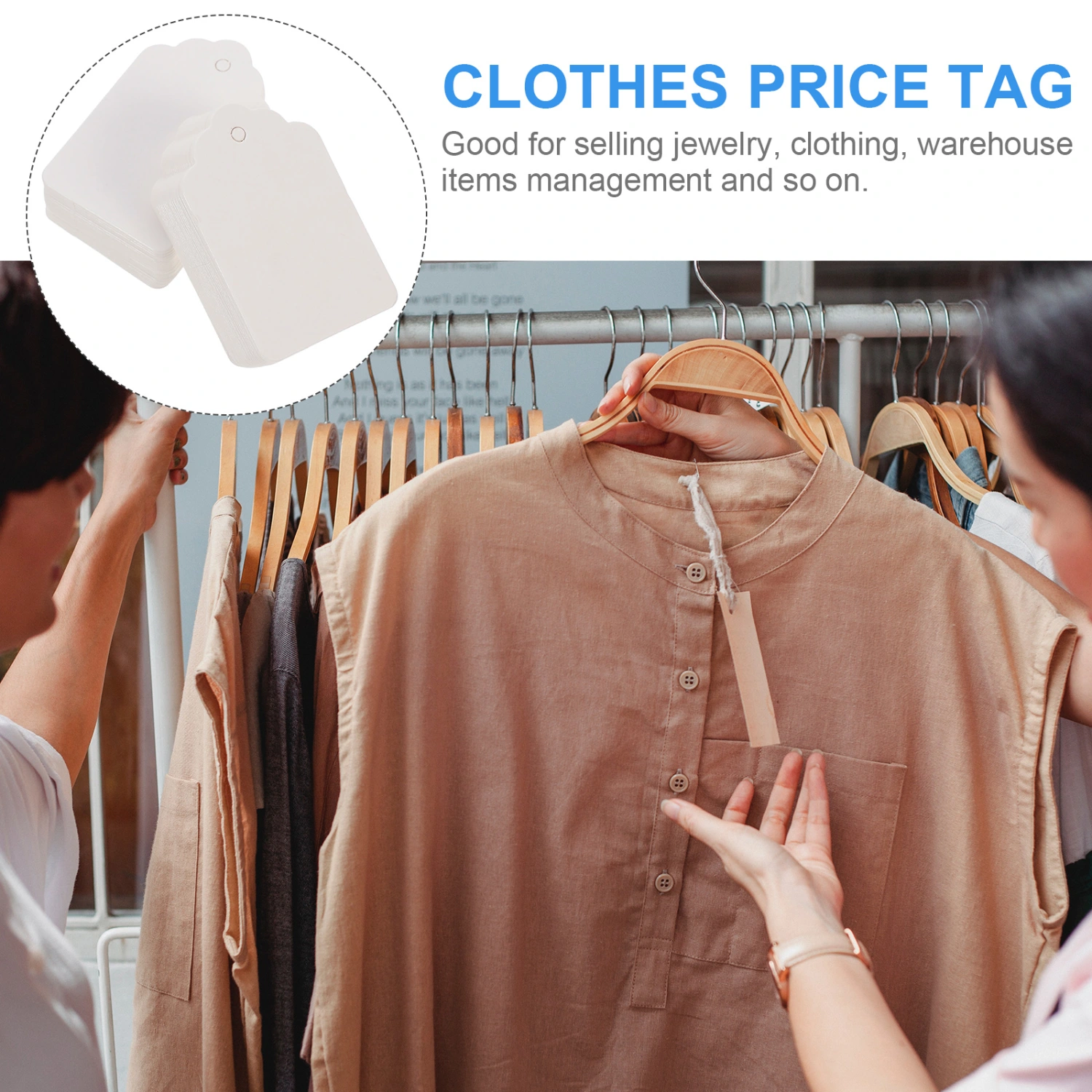 1000pcs Hanging Clothes Price Tags Shoe Price Tags Hat Price Tags for Store
