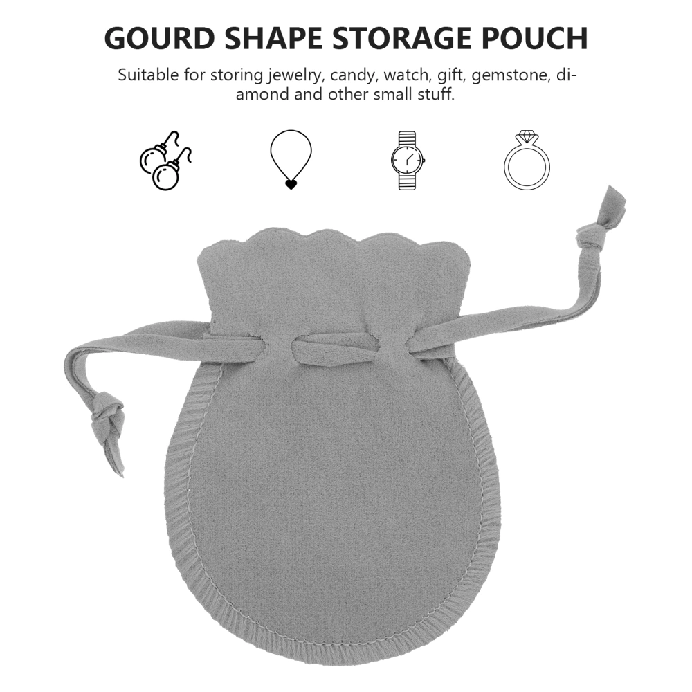 10pcs Creative Storage Pouches Pretty Gourd Shape Pouches Practical Storage Bags