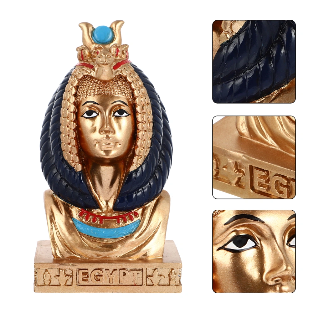 1Pc Ancient Egyptian Half-length Goddess Adornment Resin Crafts Home Decoration