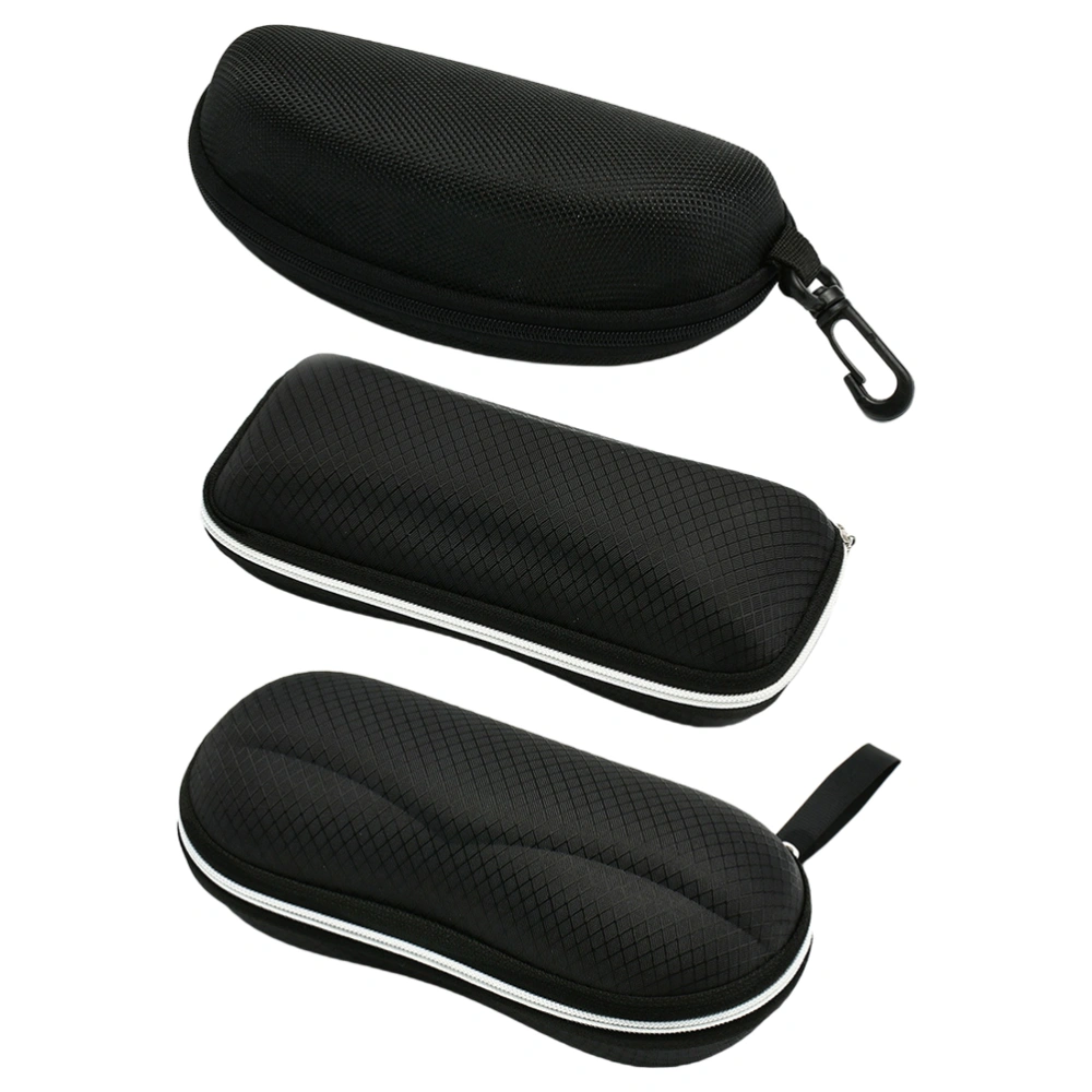 3Pcs Sunglasses Cases with Carabiner Travel Zipper Eyeglasses Case Eyeglasses Container