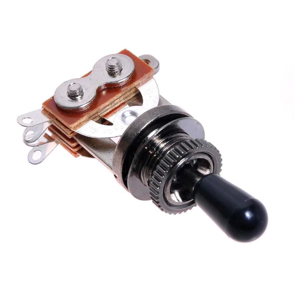 Electric Guitar 3-way Toggle Switch with Knob (Silver)