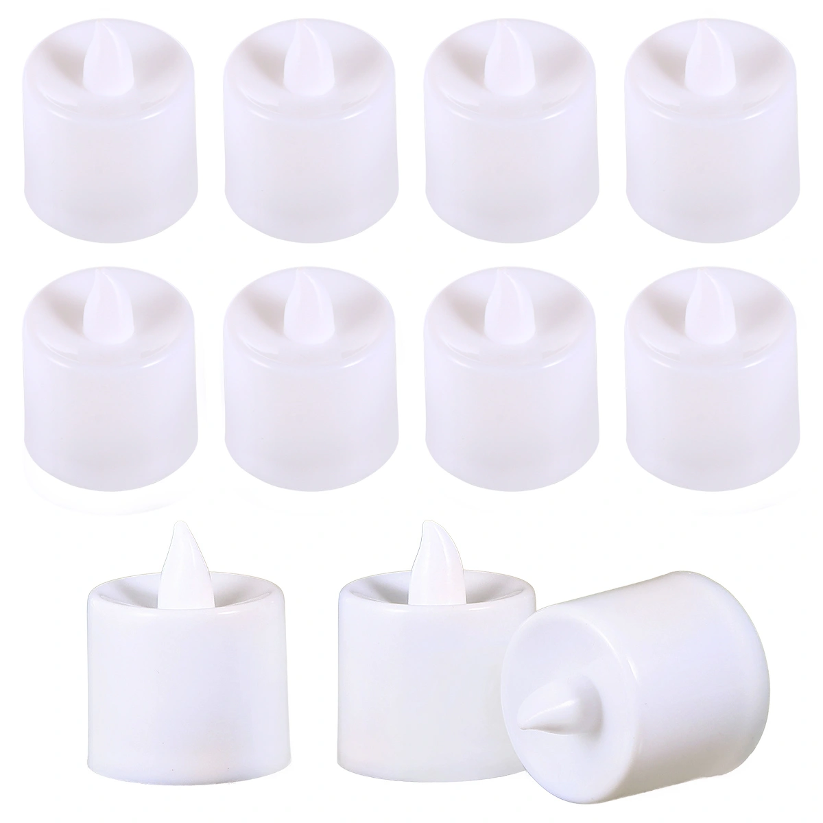 24Pcs LED Candle Lamp Proposal Transparent Electronic Candle Tea Lamp