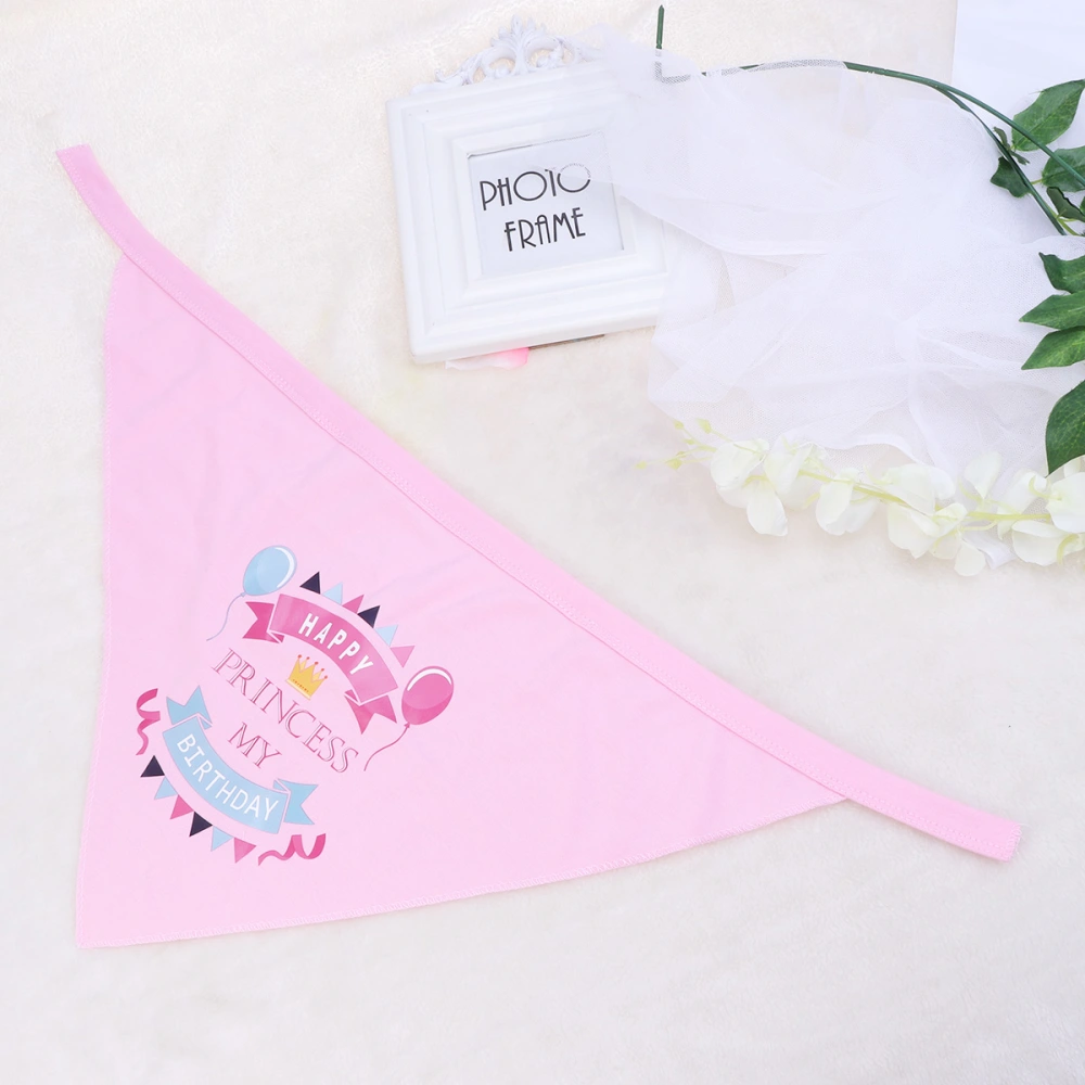 Dog Bandanas Pet Dog Cat Puppy Bibs Pet Triangle Scarfs Birthday Gift for Larger Medium Small Dogs (Pink)