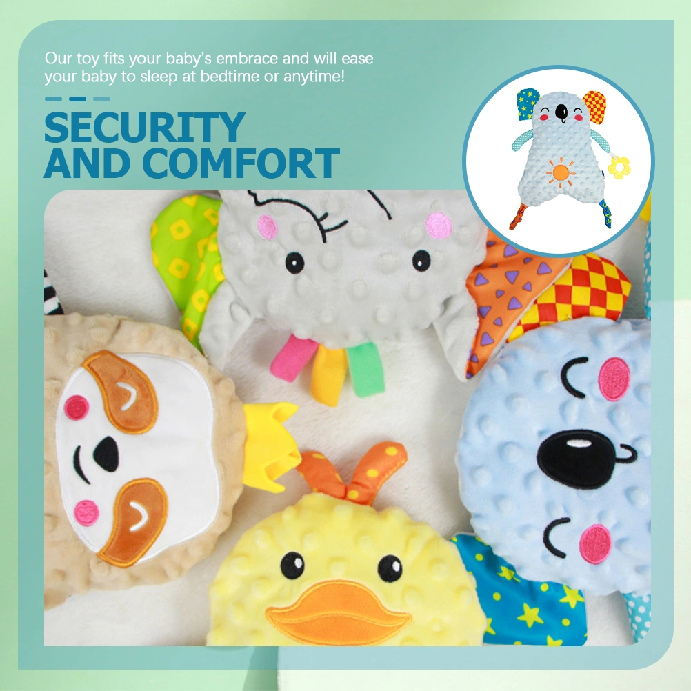 Cartoon Baby Soothing Towel Cartoon Animal Soother Towel for Toddler Newborn
