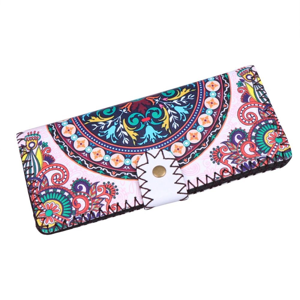 Ethnic Style Purse Women Storage Bag Leather Phone Handbag Wallet Credit Holder (Style 005)