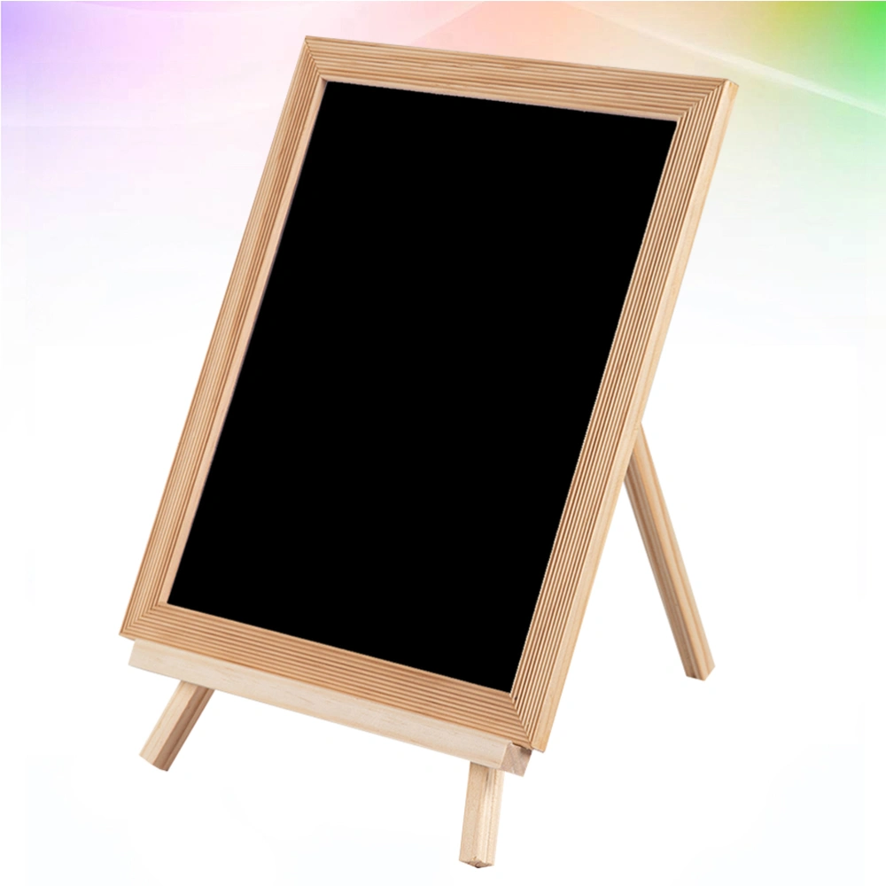 Children Drawing Board Kids Art Easel Single Sided Magnetic Writing Blackboard Bracket for Kids Gift (Black)