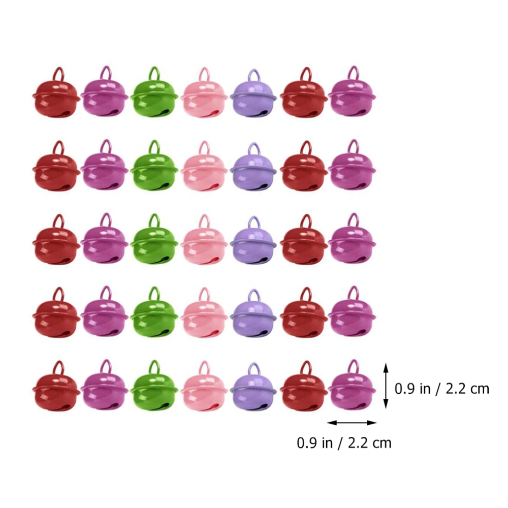 50 Pcs Colorful Creative Iron Jingle Bells Hanging Pendant DIY Ornaments