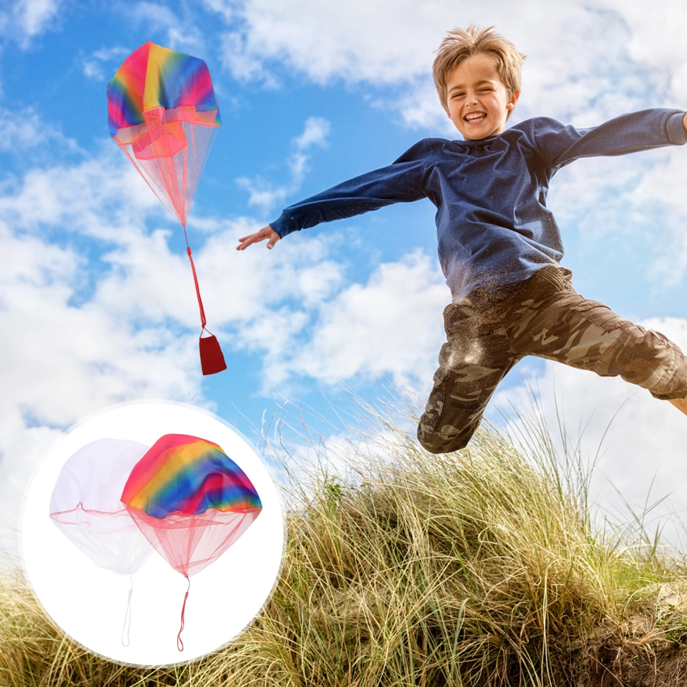 2pcs Hand Throw Parachute Toys Outdoor Parachute Toys Kids Parachute Toys