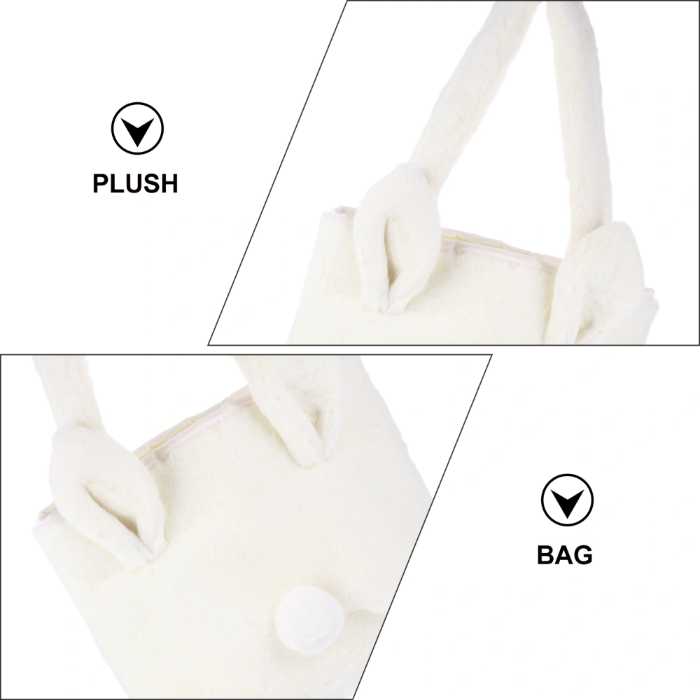 1pc Single Shoulder Bag Stereoscopic Rabbit Ears Plush Bag for Women Lady