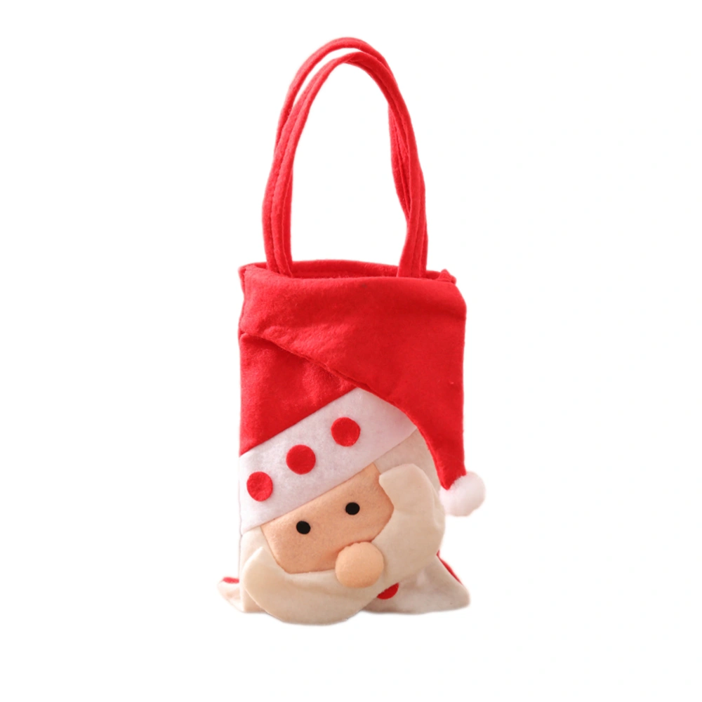 Kids Candy Bags Portable Christmas Handbag Gift Bag with Handle Christmas Party Favor (Santa Claus)