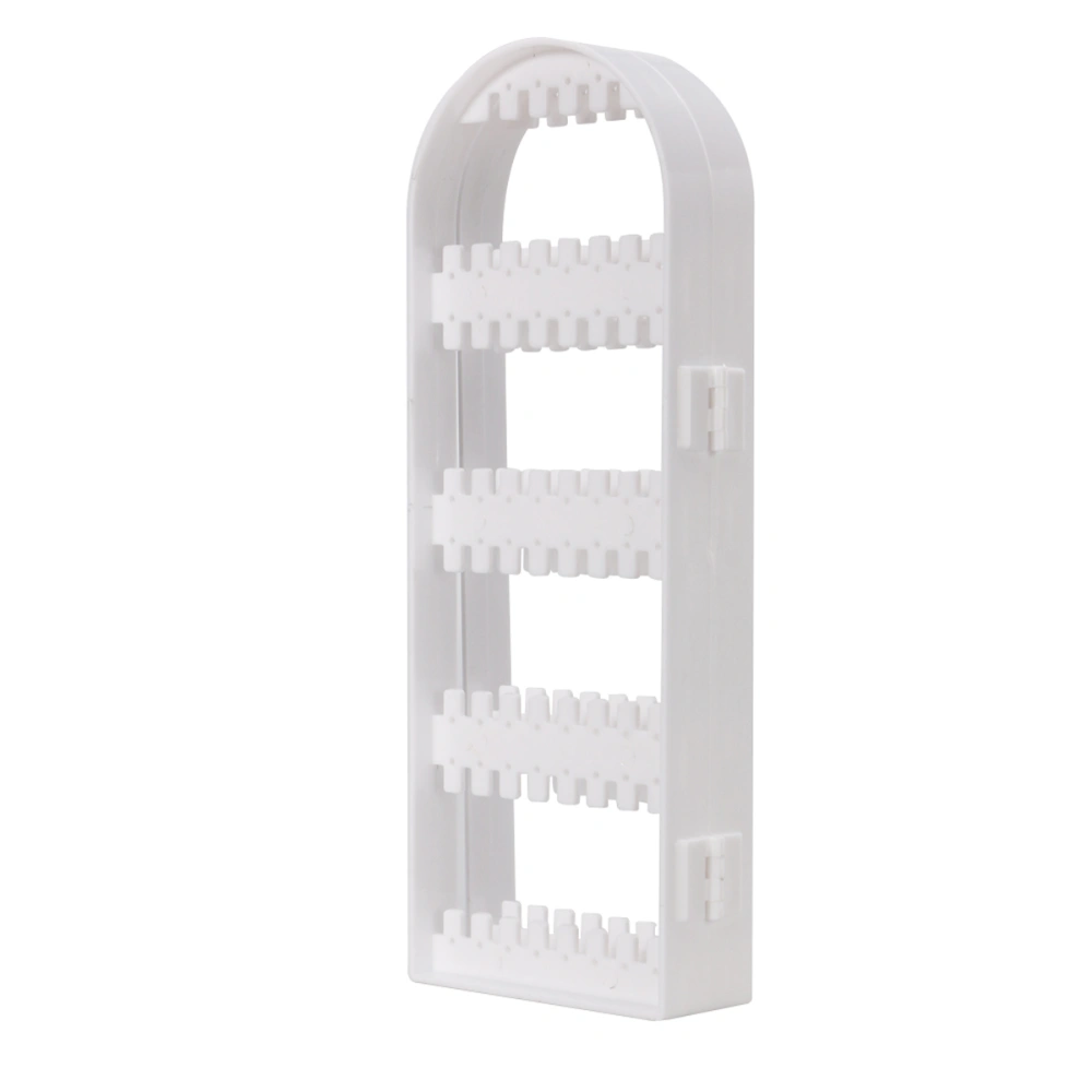 Plastic Jewelry Organizer Stand 120-Hole Necklace Ring Earring Bracelet Display Stand Rack (White)