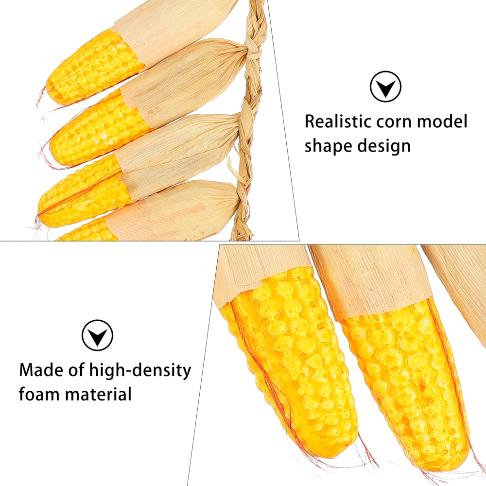 3 Strings Simulation Corn Model Corn Decoration Yellow Corn Pendant Decor