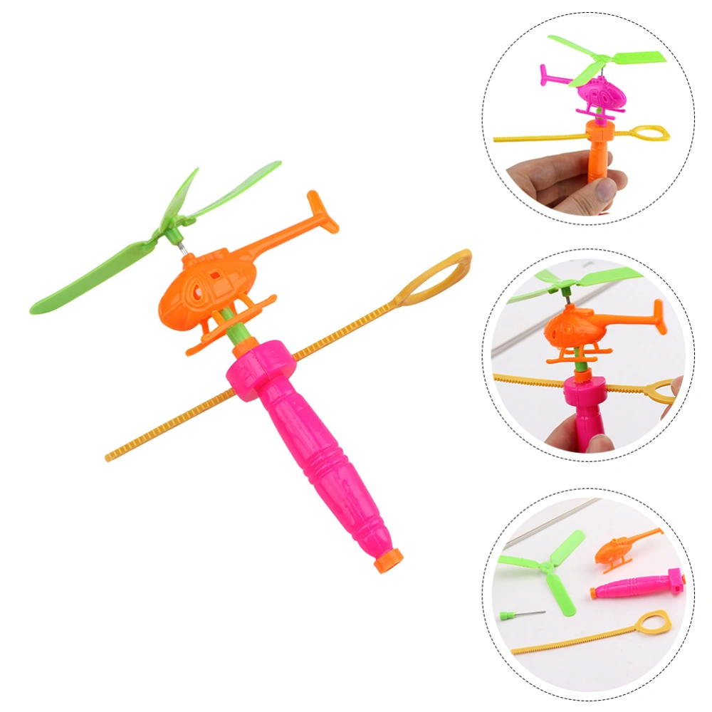 6pcs Flying Plane Toys Kids Playthings Flying Helicopter Toys (Assorted Color)