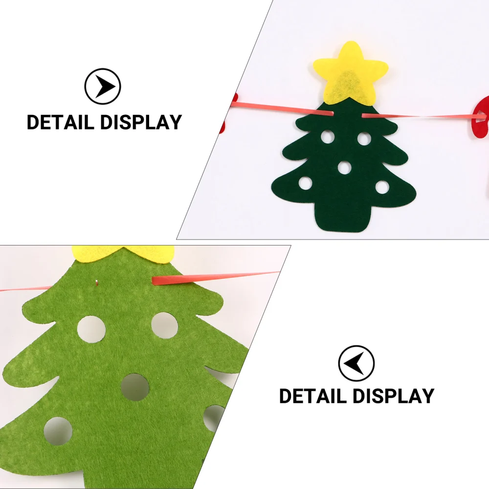 1 Pc Christmas Party Cartoon Nonwovens Banner Creative Hanging Ornaments