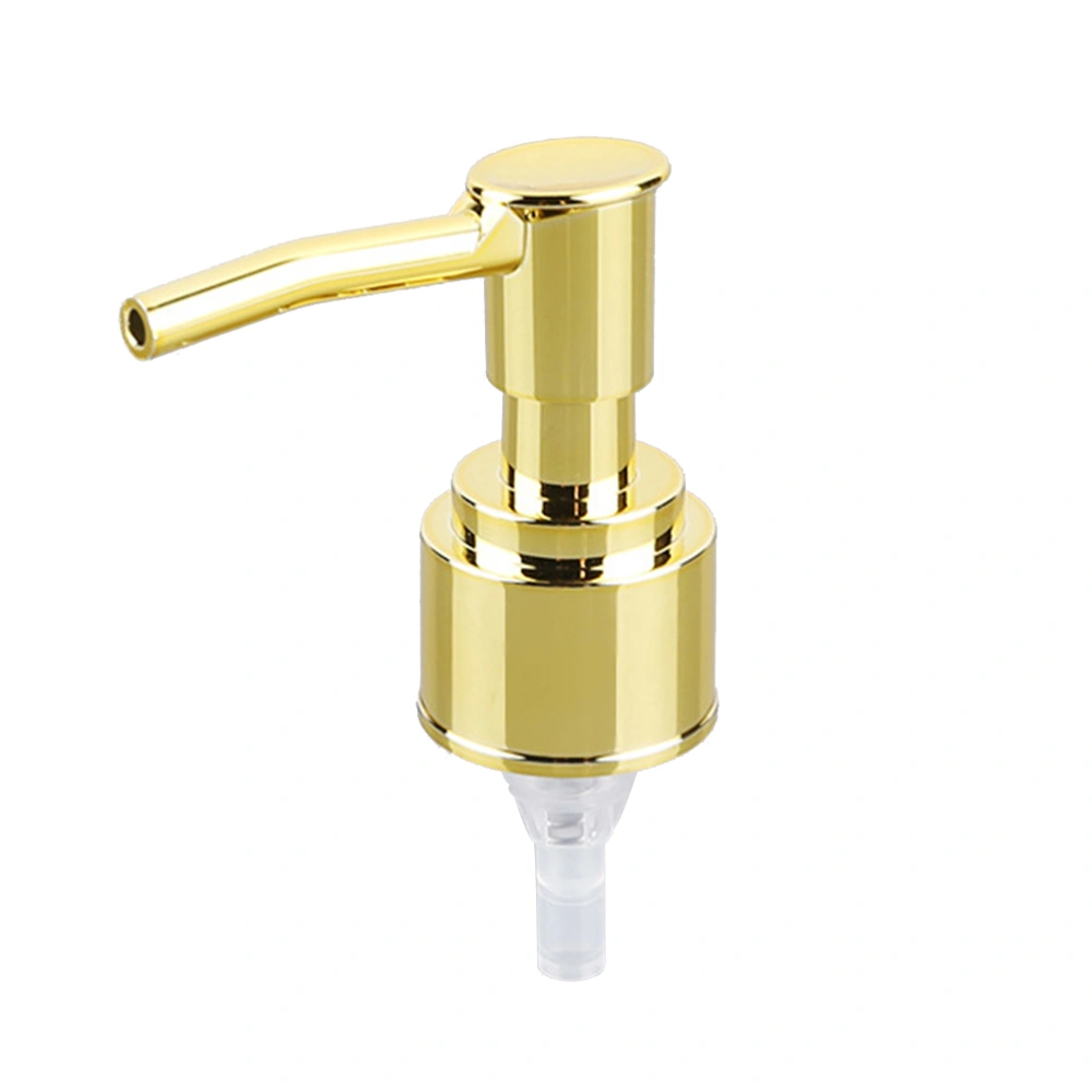 2PCS Pressing Lotion Dispenser Hand Sanitizer Pump Head Press Type Soap and Lotion Replacement Pumps for Your Bottles (Gold)