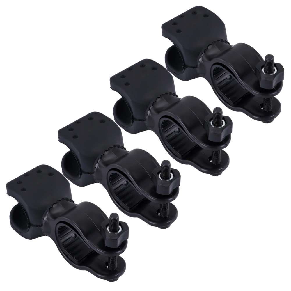 4 Pcs 360 Degree Rotatable Clamp Flashlight LED Torch Light Holder Mount